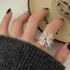 Premium Retro Craft Silver Ring, High-quality Anti-fade Niche Design For Women