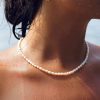 Natural Freshwater Pearl Necklace For Women Light Luxury Minority Sweet Cool Style Clavicle Chain