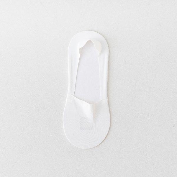 Men's Ice Silk Silicone Anti-off Invisible Pure Cotton Sweat Absorbing Boat Socks