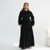 Middle Eastern Lace-trimmed Tiered Cake Skirt Dress