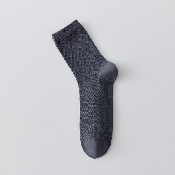 Pure Cotton Breathable Mesh Long Business Socks