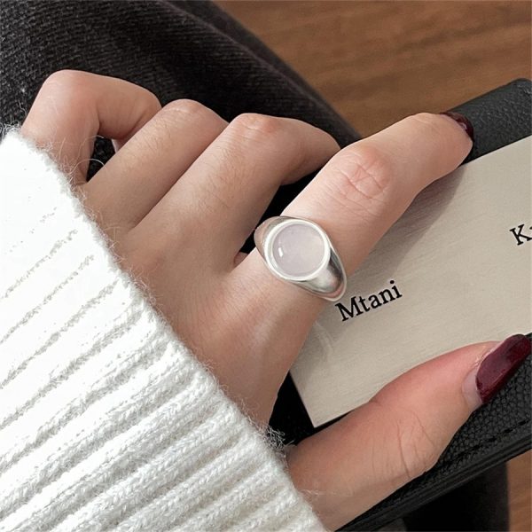 Premium Retro Craft Silver Ring, High-quality Anti-fade Niche Design For Women