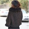 Womens Short Coat With A Fox-fur Collar
