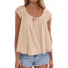 Lace-up Ruffle-Trimmed Shirt Summer New Style Fashionable Pleated Top