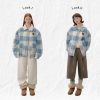 Womens Sea Salt Waffle Weave Quilted Thick Jacket