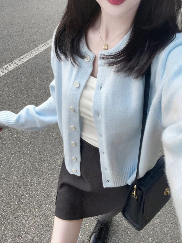 Short Outerwear Cardigan Top For Women