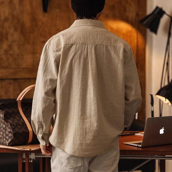 Old Money Style Vintage Linen Shirt