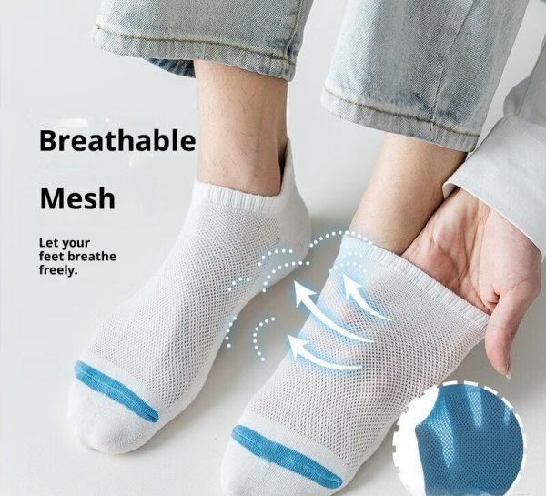 Ear-loop Mesh Breathable Sweat-wicking Low-top Youth Trendy Basketball Socks