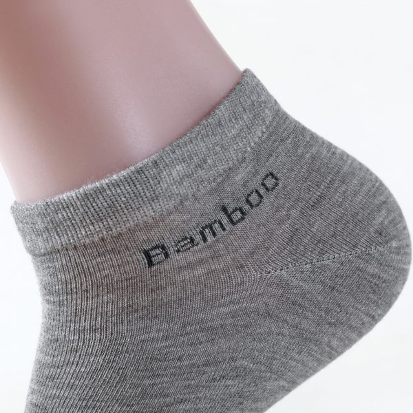 Men's Breathable Bamboo Fiber Solid Color Short Socks