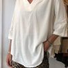 Women's Casual V-Neck Solid Color T-Shirt
