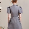 Women's Fashion Graceful Puff Sleeve Waist Slimming Dress