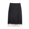 Lace-trimmed Silk-satin Slip Dress Set