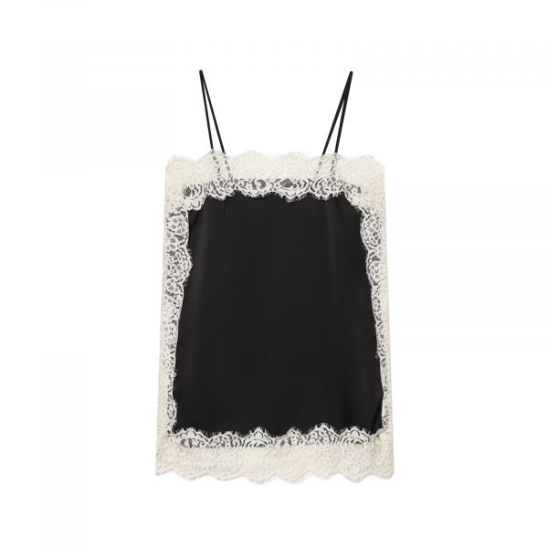 Lace-trimmed Silk-satin Slip Dress Set