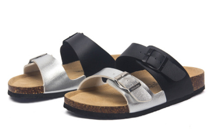 b60ce1d2-d297-4bc6-b816-60860c89f2e3.jpg Maibulun Flat Cork Slippers Color Matching Ins Style Summer Beach Outdoor Home Sandals Couple Plus Size