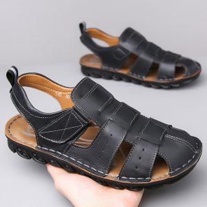 Men's Leather Sandals Soft Bottom Non-slip