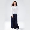 Women's Pure Cotton Ruffle-Trimmed Long-Sleeve Base Shirt