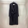Long Double-faced Wool Coat With A Tie Closure