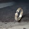 Sterling Silver  Ring Arrow Brushed Couple Ring