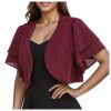 Women's Short-Sleeve Thin Chiffon Shawl