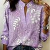 Women's 3D Digital Print Casual Shirt Top