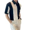 Men's Fashion Striped Contrast-Color Top