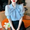 Fashionable Chiffon Short-sleeve Shirt For Women