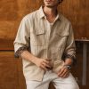 Old Money Style Vintage Linen Shirt