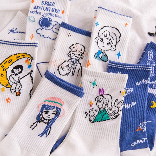 Women's Fashion Cute Cartoon Breathable Socks