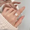 Purple Enamel Butterfly Ring, Niche Light Luxury Design, High Class Non-fade Versatile Finger Ring For Women