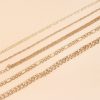 Simple Graceful Metal Chain Retro Creative Snake Chain Anklet Five-piece Set