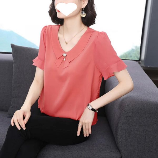 New Stylish Chiffon Top Womens Summer Clothing