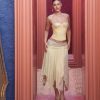 Resort Dress Shell Low-Cut Rhinestone Strap Top