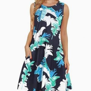 New Style Beach Hawaiian-Print Loose Tank Dress