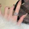 Retro High-quality 925 Silver Ring Elegant Minimalist Ins Vibe Versatile Non-fade Silver Accessory