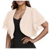 Women's Short-Sleeve Thin Chiffon Shawl
