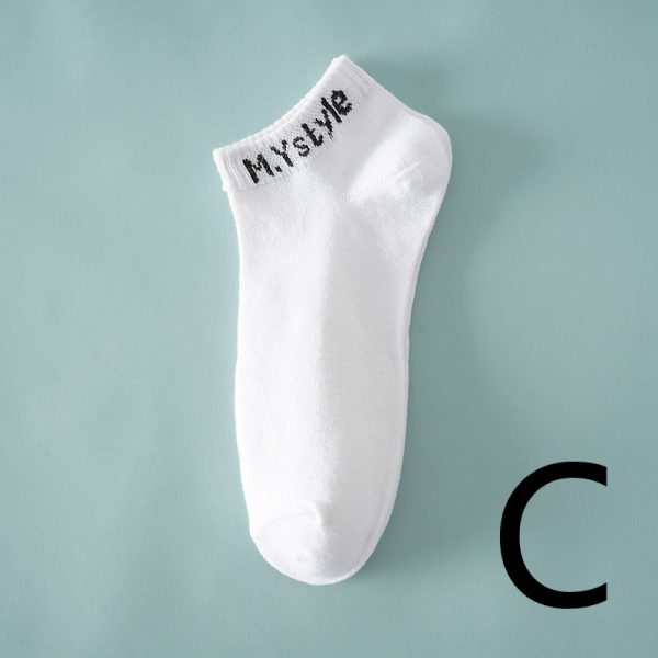 Thin Breathable Socks Low-cut Letter Pattern