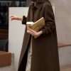 Elegant Small Lapel Double-faced Wool Mid-length Coat